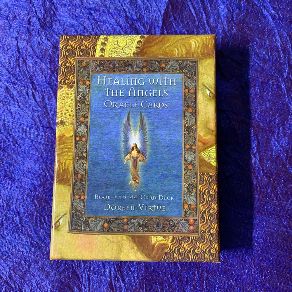 Healing with the Angels Oracle Cards by Doreen Virtue - Gold and Blue